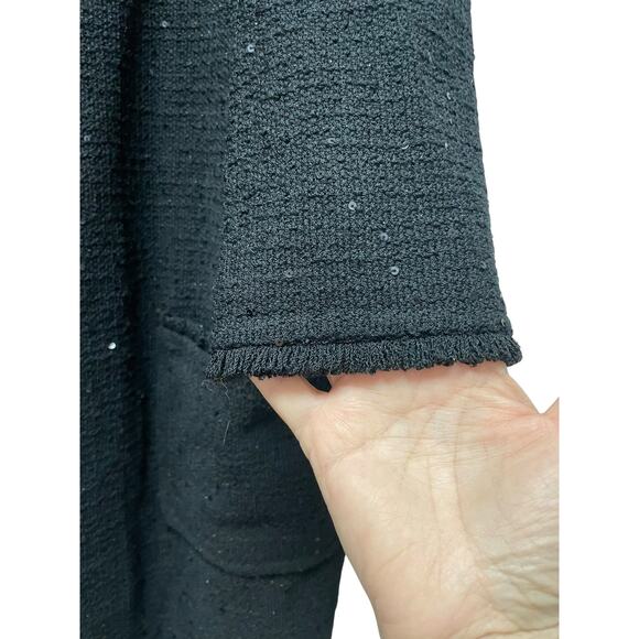 St. John Coat Santana Knit Women 12 Sequin Old Money Luxury Holiday Gala Couture - Picture 6 of 10